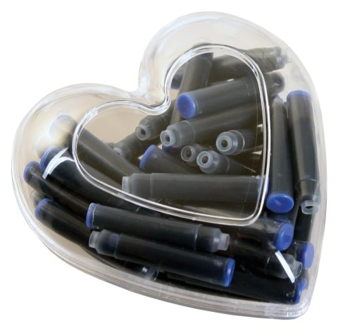 Naboje krótkie serce 50 szt niebieskie Cresco (080047)