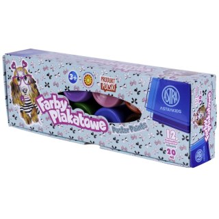 Farby plakatowe pieski kolor: mix 20ml 12 kolor. Astra (303221008)