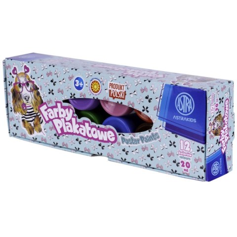Farby plakatowe pieski kolor: mix 20ml 12 kolor. Astra (303221008)