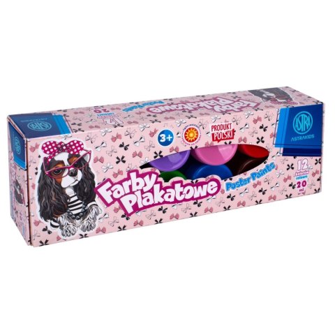 Farby plakatowe pieski kolor: mix 20ml 12 kolor. Astra (303221008)