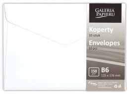 Koperta Galeria Papieru pearl biały B6 - biała (280839) 10 sztuk