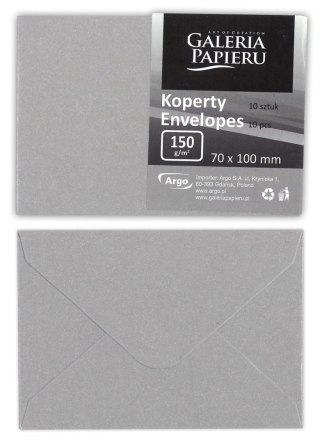 Koperta pearl jasnosrebrny srebrna [mm:] 70x100 Galeria Papieru (280440) 10 sztuk