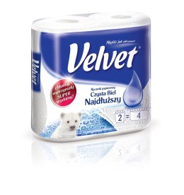 Ręcznik rolka Velvet Czysta Biel Najdłuższy kolor: biały