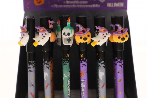 Długopis wymazywalny Halloween wymazywalny niebieski wkład niebieski 0,5mm Strigo (SSC200)