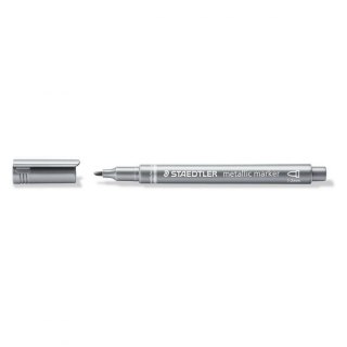 Marker permanentny metaliczny wkład srebrny 1,0-2,0mm okrągła końcówka Staedtler (8323-81)