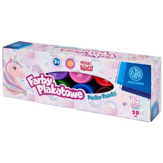 Farby plakatowe jednorożec kolor: mix 20ml 12 kolor. Astra (301221008)