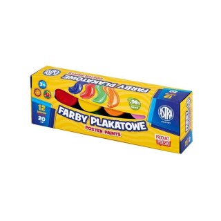 Farby plakatowe kolor: mix 20ml 12 kolor. Astra (301123043)