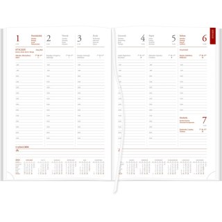 Kalendarz książkowy (terminarz) 5905031843167 Vivella szary A4 Wydawnictwo Wokół Nas (216 A4TB tygodniowy)