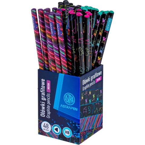 Ołówek ASTRAPEN Neon Cats grafitowy HB trójkątny HB Astra (206023003)