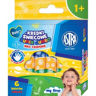 Kredki świecowe SUPER JUMBO 6 kol. Astra Baby (316023001)