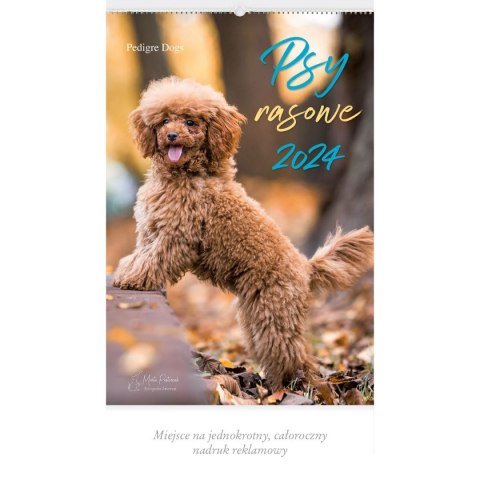 Kalendarz ścienny PSY RASOWE 13-planszowe 2024 320mm x 470mm Lucrum (RW13)