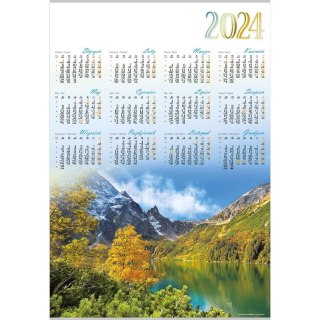 Kalendarz ścienny TATRY plakatowy 607mm x 880mm Lucrum (PL01)