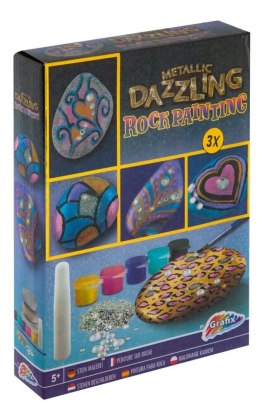 Zestaw kreatywny dla dzieci Grafix zestaw kamieni do malowania farbkami (200057)