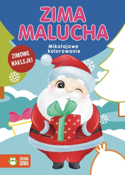 Książeczka edukacyjna Zima malucha. Mikołajowe kolorowanie Zielona Sowa