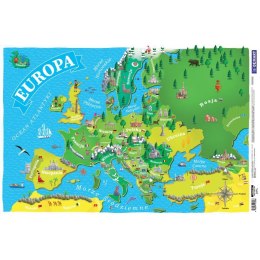 Podkład na biurko Demart MAPA EUROPY DLA DZIECI - mix