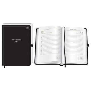 Kalendarz książkowy (terminarz) 5902277338044 MAT+UV A5/384 A5 Interdruk (Black)